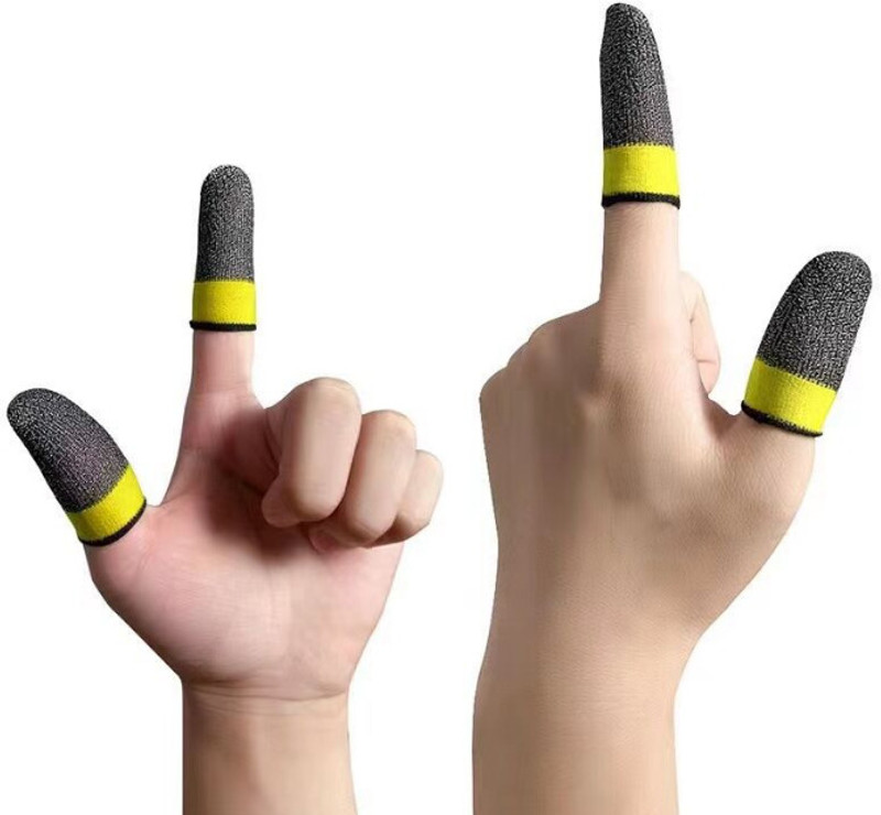 Jape Finger Sleeves Anti-Sweat Full Touch Screen Mobile Game Controller Shoot Aim Finger Sleeve(Pack of 2)
