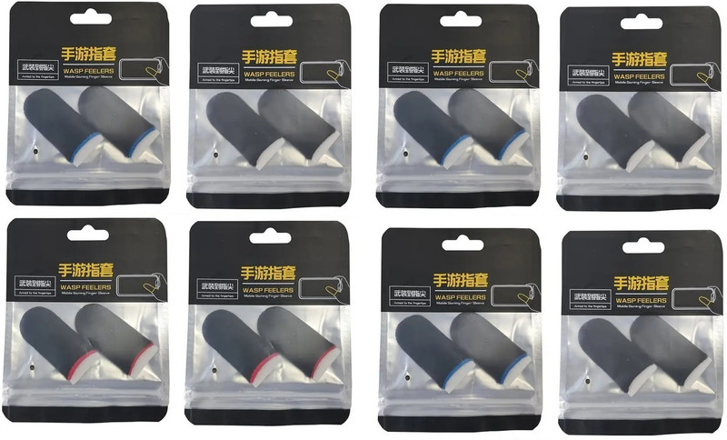 HouseOfCommon Hand for Mobile Gaming Pubg/Call of Duty | 08 Pair mix colour Finger Sleeve(Pack of 16)