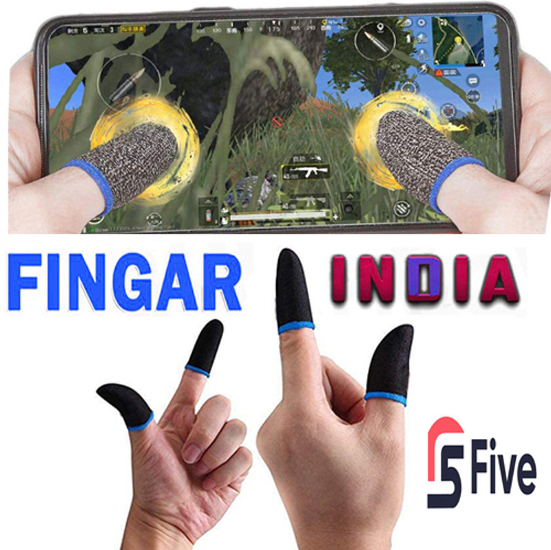FFive Premium Touch Screen Thumbs Finger Sleeve for All Mobile Phone Game Gaming Finger Sleeve(Pack of 2)