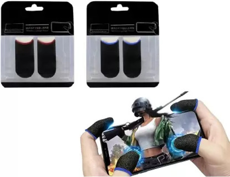 Online Delhi Fashion ODF Touch Screen Finger Sleeve for Pubg Mobile Phone Gaming 02 Pair Finger Sleeve(Pack of 4)