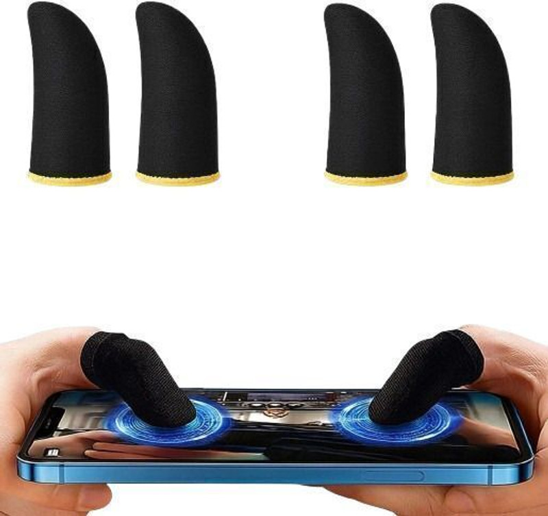 GamersGrip Gaming Finger Sleeve for Extra Grip (Slip Proof &Sweat Proof) 2 Pair Finger Sleeve(Pack of 4)