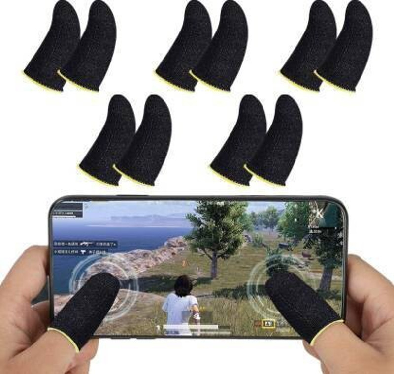 Jape Touch Screen Mobile Gaming Finger Sleeve PUBG 20 Pairs Finger Sleeve(Pack of 40)