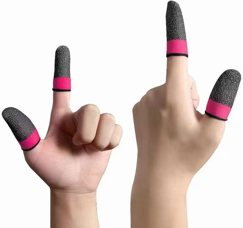 Jape Fiber Fingertips Touch Screen Finger Tips Sleeve for Android Mobile Phone Gamers Finger Sleeve(Pack of 4)