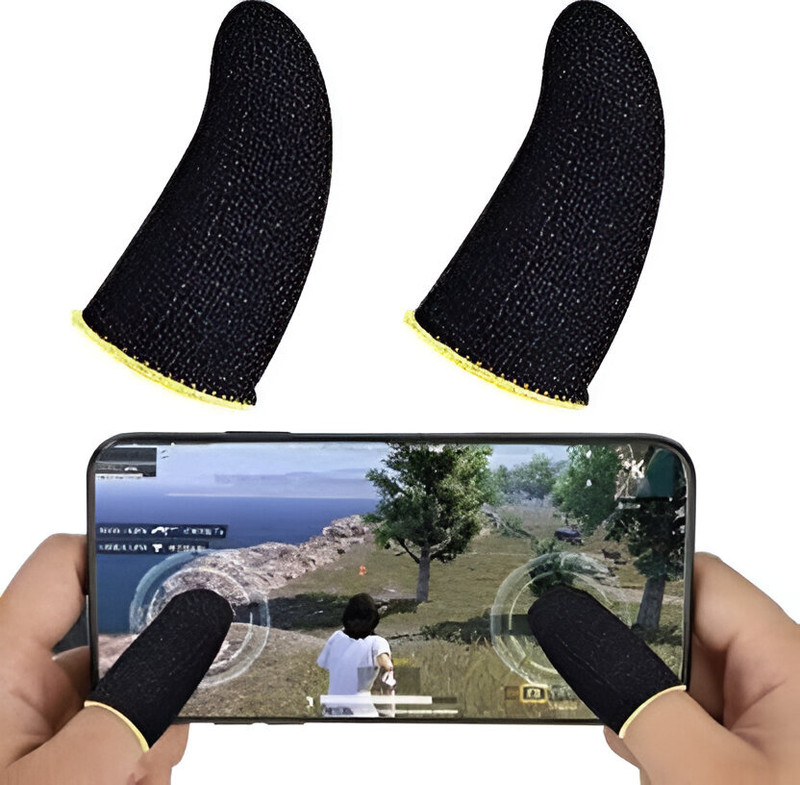 GadgetWave FREE FIRE Pubg Anti-Slip Thumb Sleeve for All Mobile Gaming Gloves Finger Sleeve(Pack of 2)