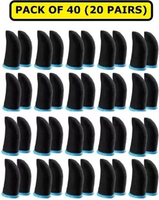 Jape Touch Screen Mobile Gaming Finger Sleeve PUBG 20 Pairs Finger Sleeve(Pack of 40)