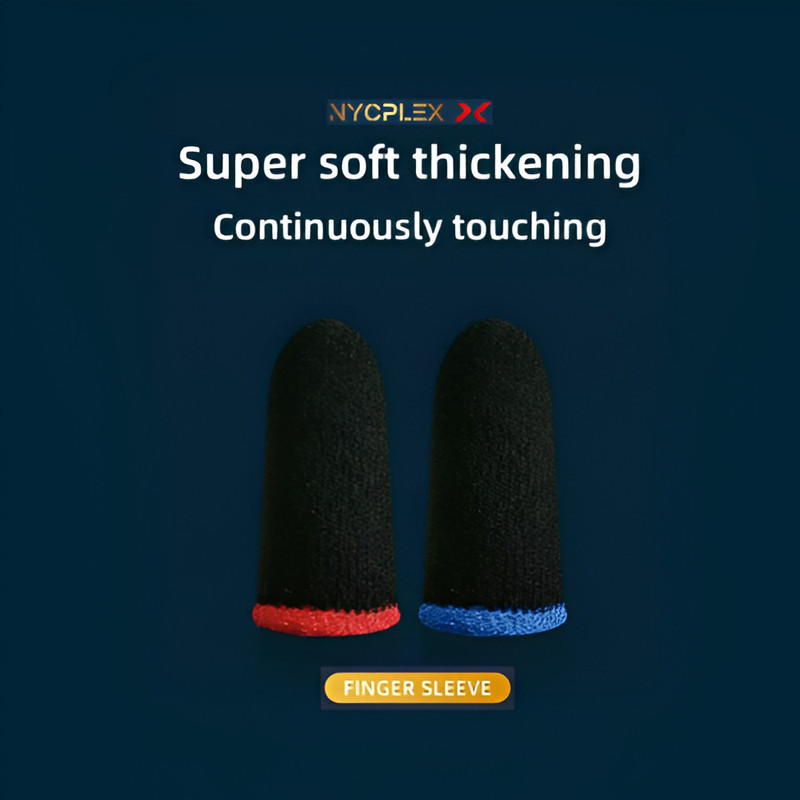 NYCPLEX X Gaming Finger,Thumb Sleeves – Anti-Slip, High Sensitivity, Comfortable Fit Finger Sleeve(Pack of 2)