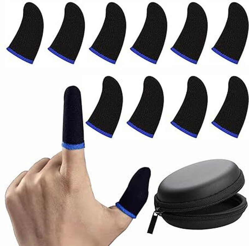 Asotai Anti-Slip Thumb Sleeve Slip-Proof Sweat-Proof Touch Screen Thumbs +pouch Finger Sleeve(Pack of 20)