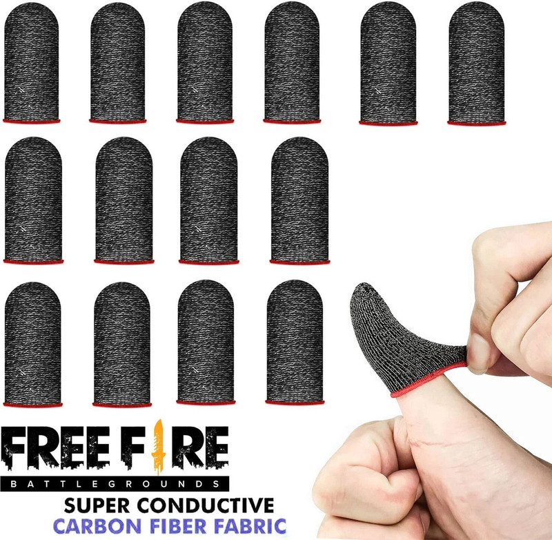 GamersGrip 7-Pair Carbon Fiber Sleeves (14pc) | Odor-Resistant | Longest-Lasting Pack Finger Sleeve(Pack of 7)