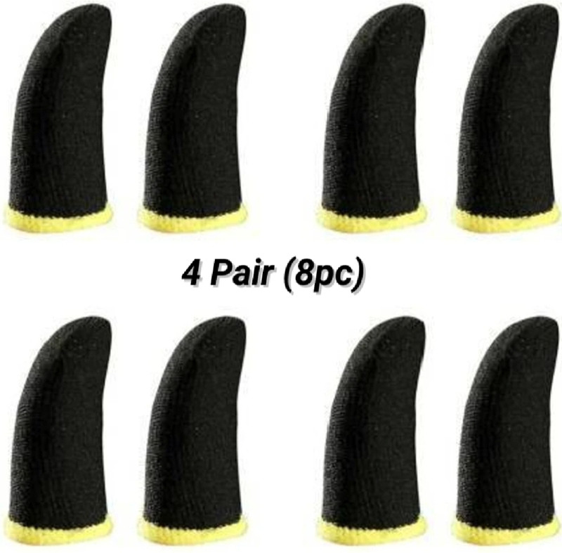 HMS Mobile Gaming Finger Sleeve 4 Pair (8pc) PUBG, Free Fire Smooth Game Play. Finger Sleeve(Pack of 8)