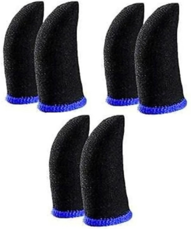 TurboHeren Gaming Finger Sleeves, Anti-Slip, PUBG, BGMI, COD, Free Fire, 3 Pairs Finger Sleeve(Pack of 6)