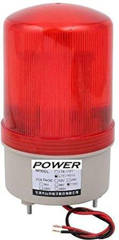 HANUTECH Industrial Warning light/Tower Signal Light/24V/Red Smoke and Fire Alarm(Ceiling Mounted)
