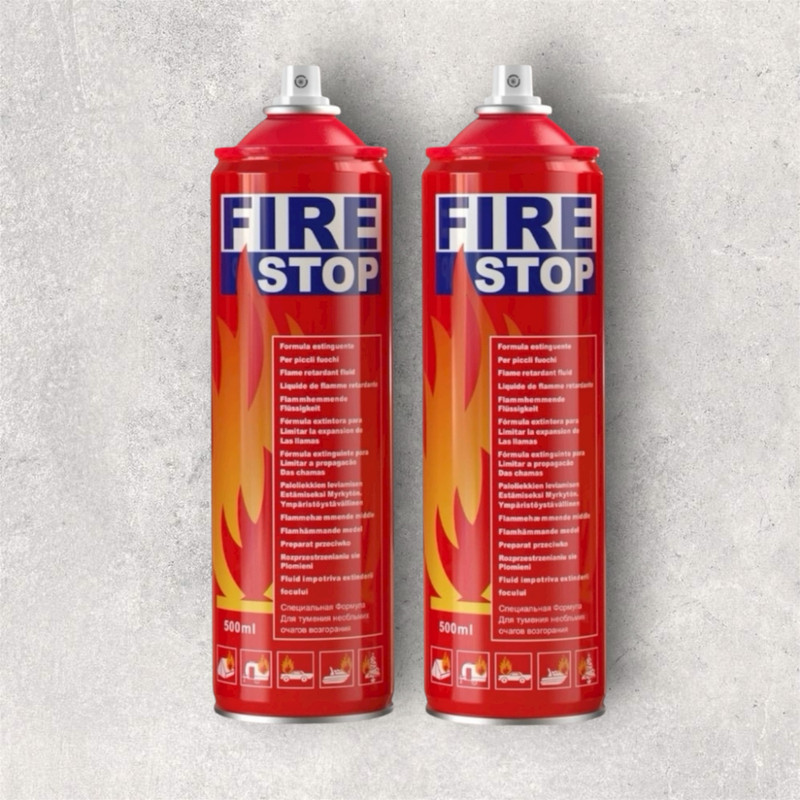detech ISI Certified 1Kg Fire Stop Spray for Home Office and Vehicle Fire Extinguisher Mount(1 kg)