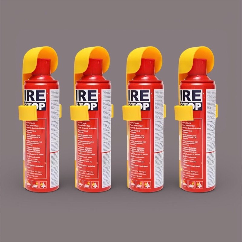 detech Fire Stop Family Emergency Fire Spray Pack of 5 for Protection Fire Extinguisher Mount(0.5 kg)