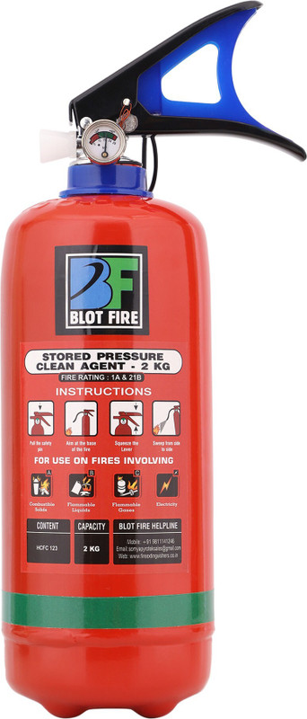 blot fire CLEAN AGENT TYPE FIRE EXTINGUISHER OF 2 KG CAP Fire Extinguisher Mount(2 kg)