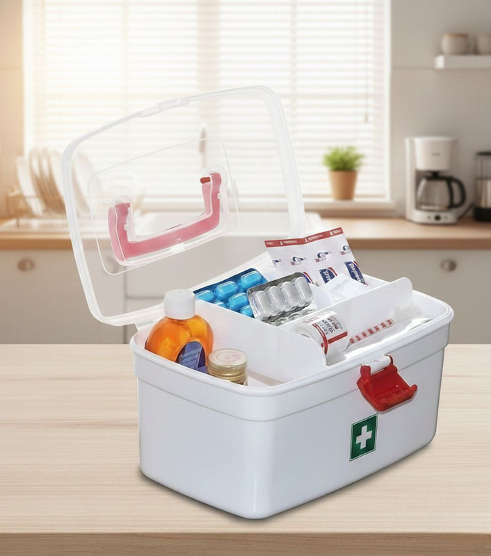 MOIRA INTERNATIONAL Rectangular Medicine Box, Medical Box, First aid Box,Multi Purpose Box_P83 First Aid Kit(Home, Vehicle, Sports and Fitness, Workplace)