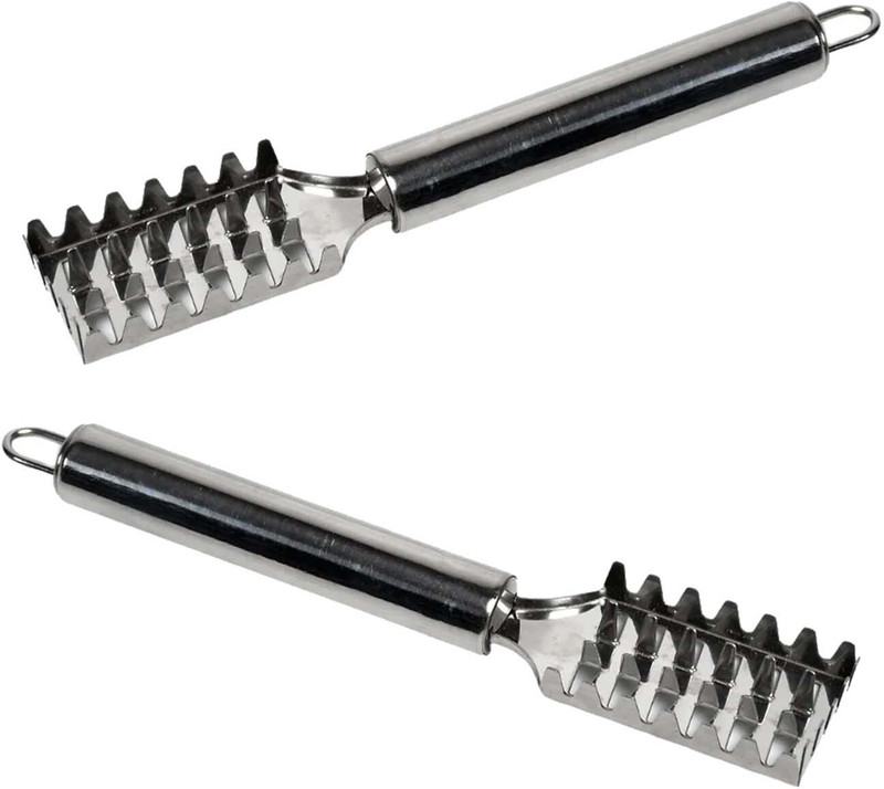 SEE INSIDE Fish peeling cutter, Scale Remover Scraper, Steel Fish Cutting Tools, Pack of 2 Fish Scaler(Pack of 2)
