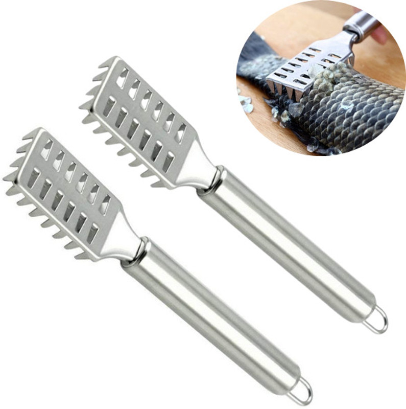AshmakamMart Fishing Cutting Tools – Multipurpose Kit for Clean, Safe Preparation Fish Scaler(Pack of 2)