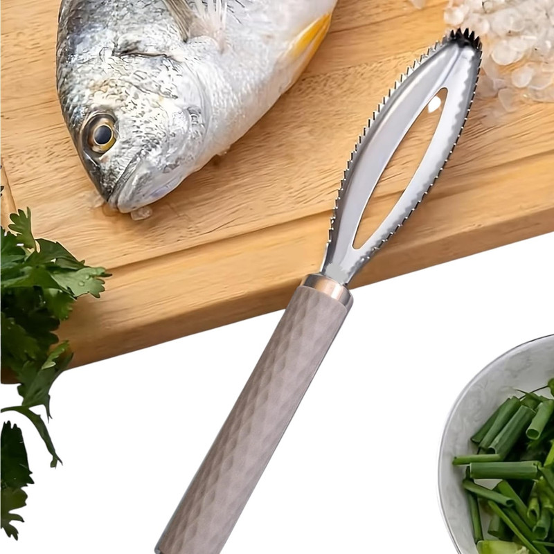 GAFFEL Fish Scale Remover Fish Scaler Sawtooth Fish Scales Shaver Fish Cleaner 25cm Fish Scaler(Pack of 1)