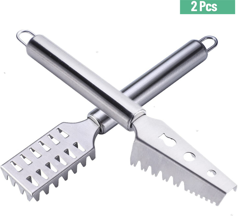 REVATAKG Stainless Steel Fish Skin Remover Scale Scraper, Skin Peeler, Crusher Fish Tools Fish Scaler(Pack of 1)