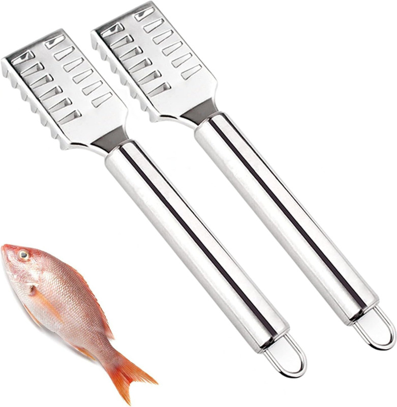 E street 3-in-1 Fish Cleaning Tools - Fish Scale Remover ,Stainless Steel Cutter Knife Fish Scaler(Pack of 3)