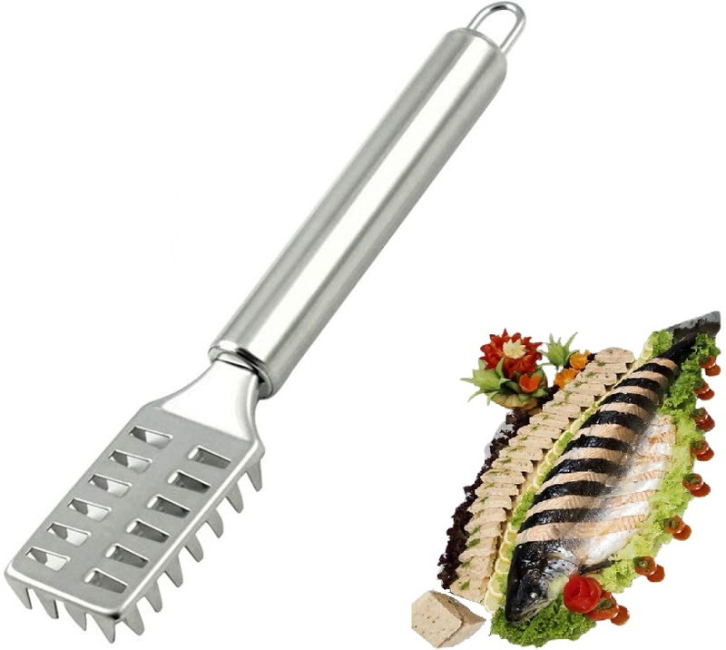 NURIOR Fish Scales Brush Shaver Remover Knife Peeler Skin Peeler Fish Tools Kitchen Fish Scaler(Pack of 3)