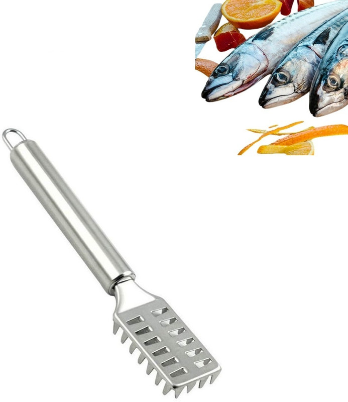 VREPPEN Professional Grade Fish Scaler Brush - Scale Remover, Cleaner, Scraper Premium Fish Scaler(Pack of 2)