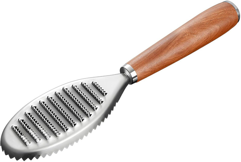 AURAVE Premium Fish Scaler with Wooden Handle Fish Scaler(Pack of 1)
