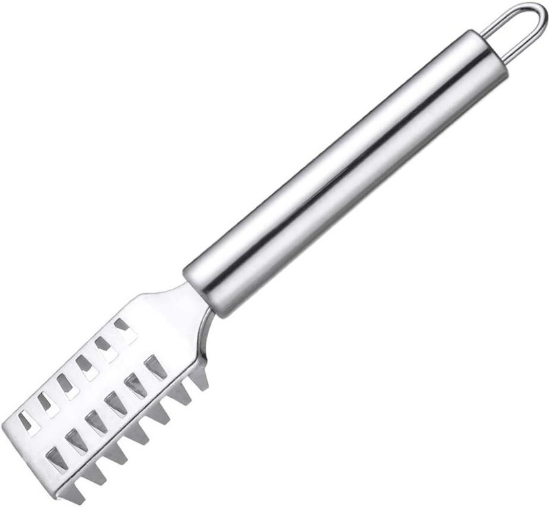 mshine Fish Scale Remover Scraper – Stainless Steel & Plastic Fish Skin Cleaner Fish Scaler(Pack of 1)