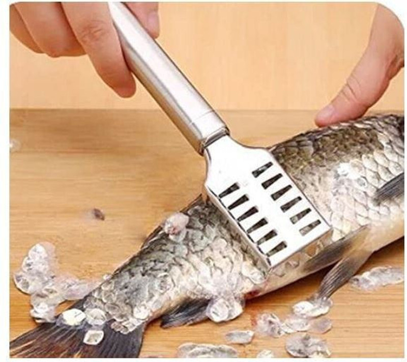 DN BROTHERS Stainless Steel Fish Scale Shaver, Living Fast Cleaning Fish Skin Pack of 1 Fish Scaler(Pack of 1)