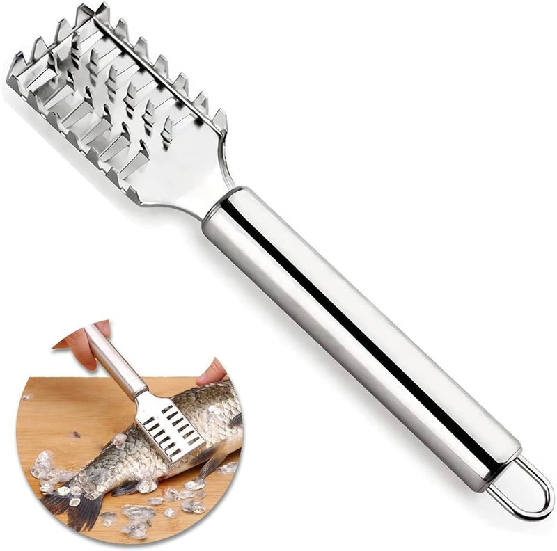 FULKIZA Fish Scale Scraper Manual Fish Scale Remover Home Kitchen Seafood Tool Fish Scaler(Pack of 1)
