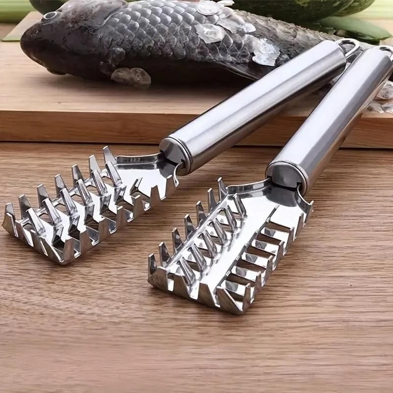 OSSOBERRY stainless steel fish scale peeler Fish Scaler(Pack of 2)