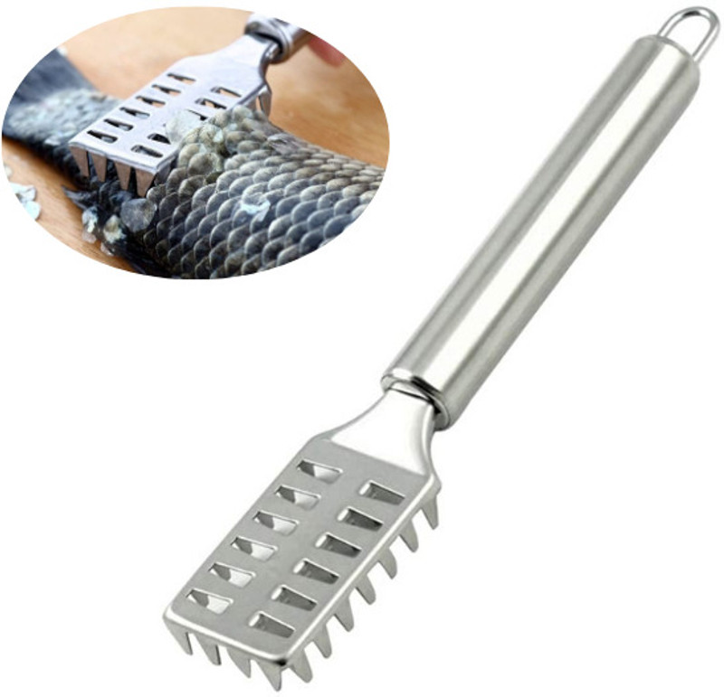 AshmakamMart Stainless Steel Fish Maw Knife – Sharp & Rust-Free Tool for Easy Descaling Fish Scaler(Pack of 1)