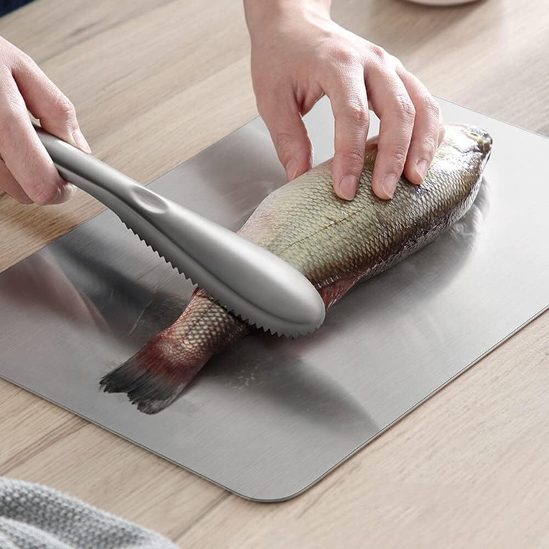 whitehorse Stainless Steel Fish Scaler Remover – Durable No-Mess Fish Descaler Fish Scaler(Pack of 1)