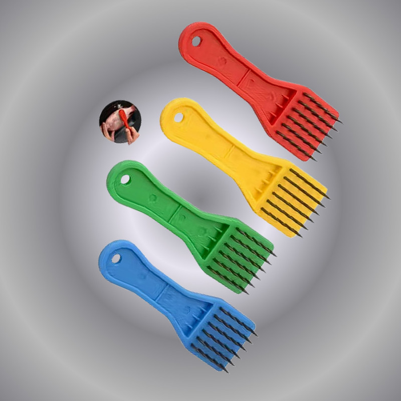 faizia Fish Skin Scraper Scale Remover Dual Fish Cleaning Tool Set Fast Scale Peeling Fish Scaler(Pack of 4)