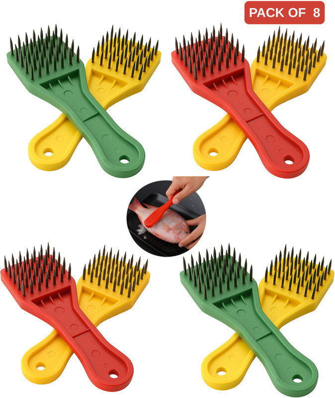E street Fish Scale Remover, PVC with Iron Nails – Fish Skin Scraper ,Cutter,Kitchen Tool Fish Scaler(Pack of 2)
