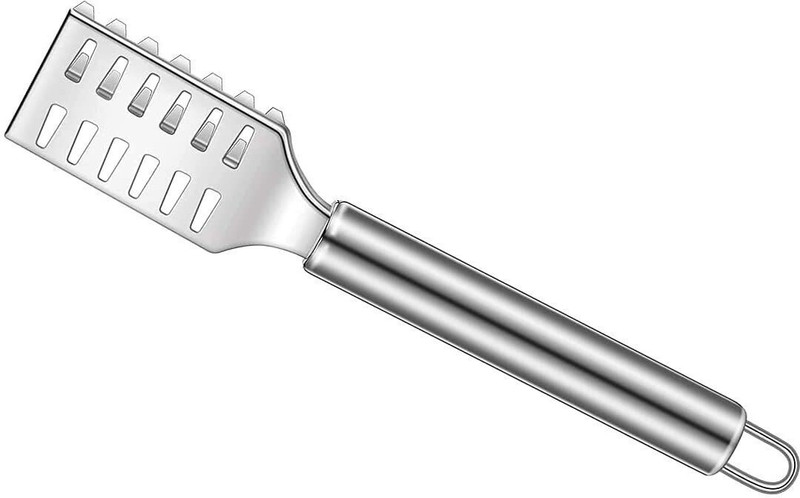 BIZOLO Fish Scaler, Fish Scale Scraper, Stainless Steel Fish Cutting Tool, Silver Fish Scaler(Pack of 1)