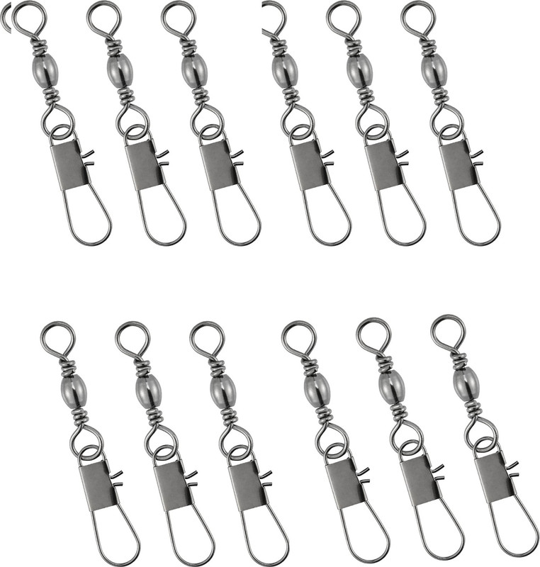 CHINU SWLOC12 Snap Swivel(Line Clip Included, Set of  12)