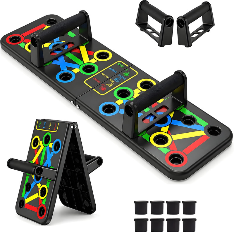 GOLDEN EDGE PushUp Board 14 in 1 Multi-Function PushUp Wobble Board Fitness Balance Board(Multicolor)