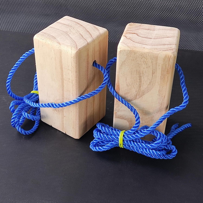 Gulel Sport Wooden Walking Blocks Balance Game - Advanced Balance & Coordination Challenge Balance Disc Fitness Balance Board(Blue)