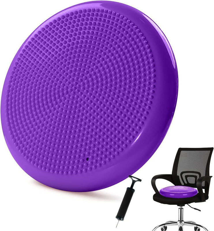 PORMONO Inflatable Balance Cushion Yoga Mat Balance Disc Fitness Balance Board(Multicolor)