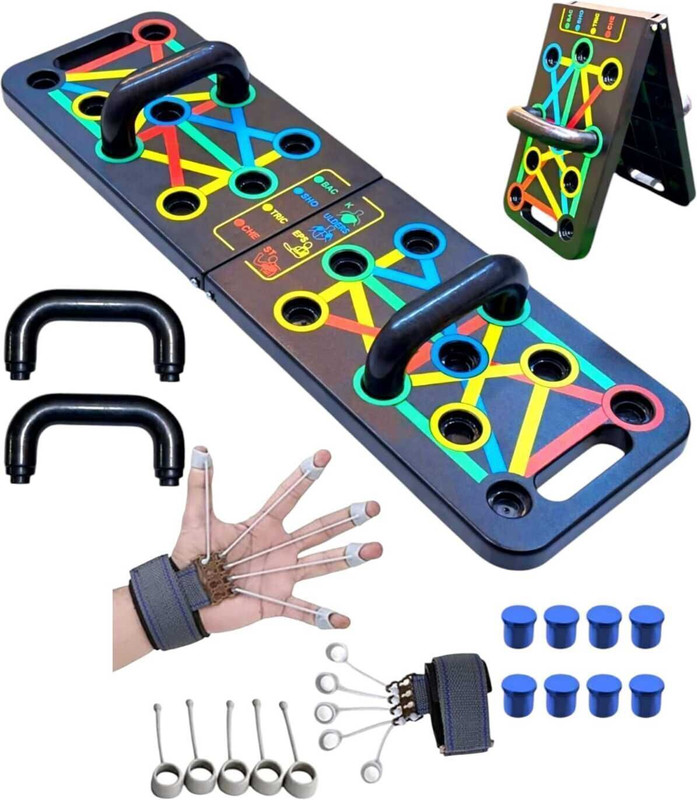 dff Pushup Board Gym Equipment for Home Workout & Finger Strengthener, Grip Strength Balance Disc Fitness Balance Board(Multicolor)