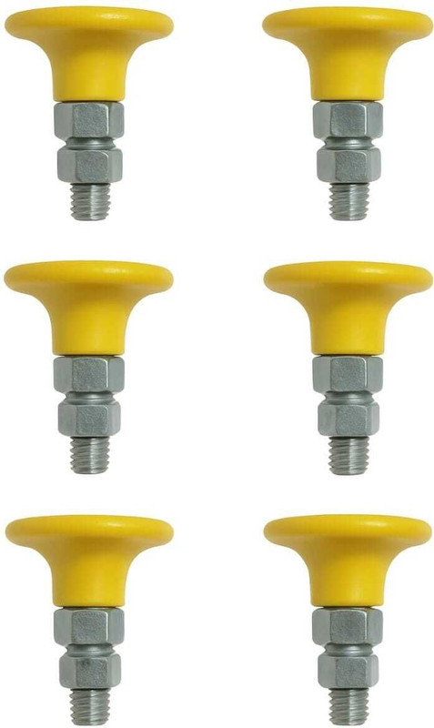 abbasisports Gym Machine Locking Spring Catcher- Round (Head)006 Rocker Board Fitness Balance Board(Yellow)