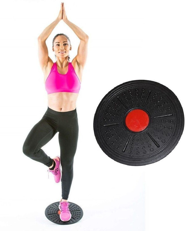 Shopeleven Standing Desk Balance Board Balance Disc Fitness Balance Board Balance Disc Fitness Balance Board(Black, Red)