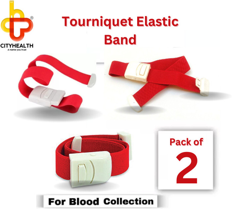 Cityhealth Tourniquet Belt for blood collection( Reusable) Fitness Band(Pack of 2)
