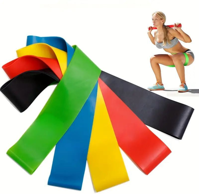 Shopeleven Yoga Resistance Bands Set, Exercise Tension Bands With 5 Resistance Levels Home Resistance Band(Multicolor, Pack of 5)