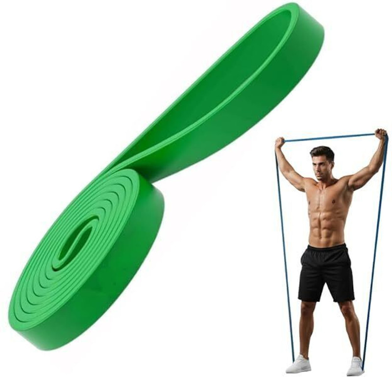 Wellesa Heavy Resistance Band (45-60kg) | Pull Up & Stretching Band for Home Gym Fitness Band(Green, Pack of 1)