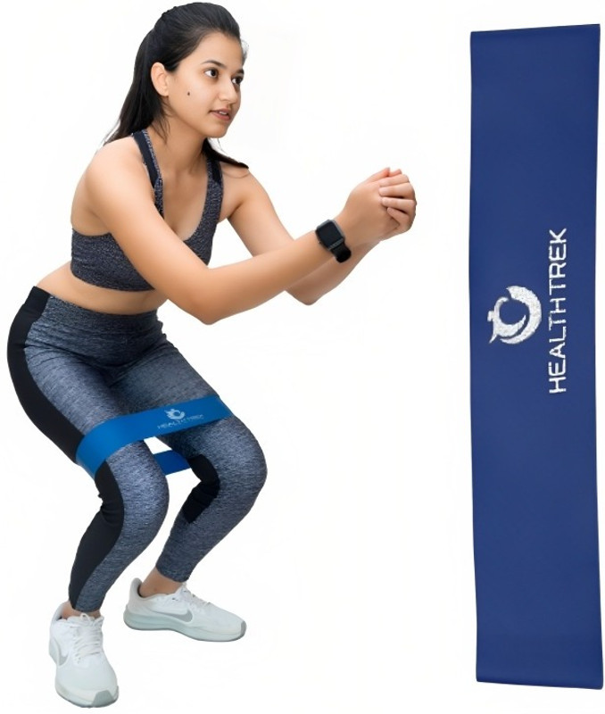 HEALTHTREK Loop Band for Workout for Home Gym Exercise (Light, 0.60 MM) Pilates Band(Blue, Pack of 1)