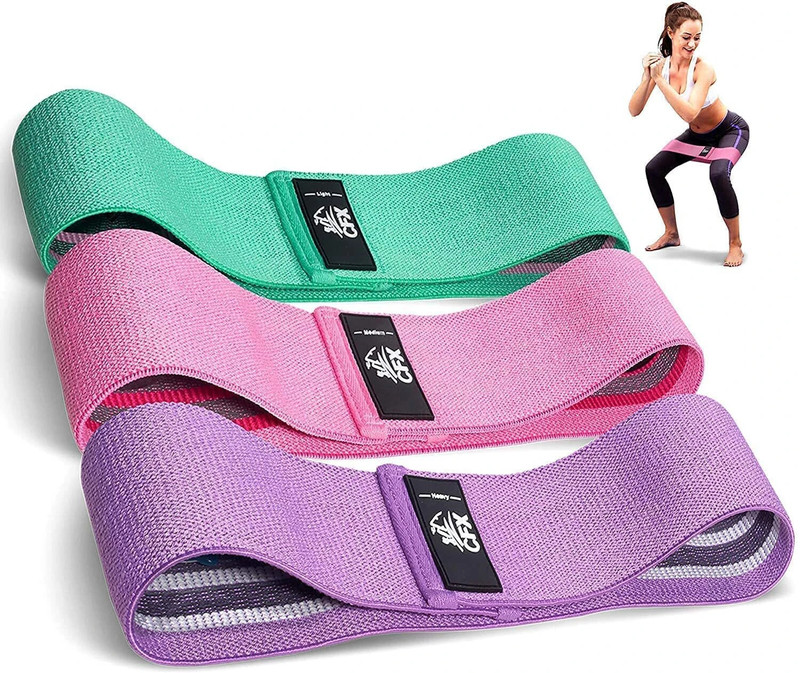 Wishbone HIP FITNESS BAND Fabric Workout Hip Bands Set 3 Resistance Band(Pack of 1)