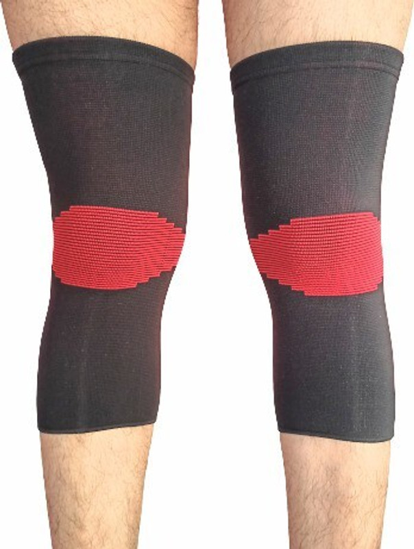 Classic deal Knee Brace-3D Knitted Z-54685Knee with Pad-multicolor Size-M Fitness Band(Black, Red, Pack of 1)