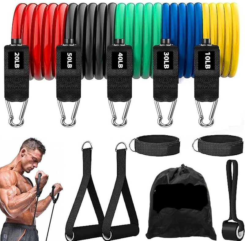 Verma plastic 11in one resistance band Resistance Band(Multicolor)